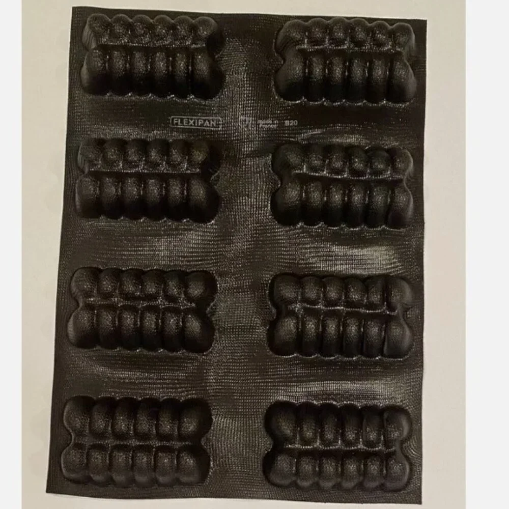 Demarle Flexipan Ridged Loaf Nonstick Baking Mold Cake Pan France 8 Wells B20